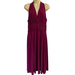 Rena Rowan Size 14 Raspberry Knit Dress Flowy Summer Vacation Cruisewear